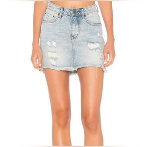 One Teaspoon 2020 Mini High Waist Jean Skirt
